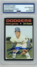 Los Angeles Dodgers Steve Garvey signed 1971 Topps Rc w/10x AS PSA Certified