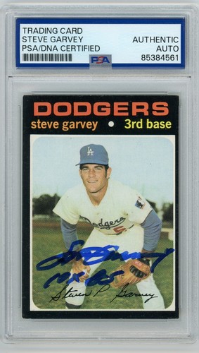 Authentic Steve Garvey MLB LA Dodgers Autographed Photo Wall Plaque 8 X