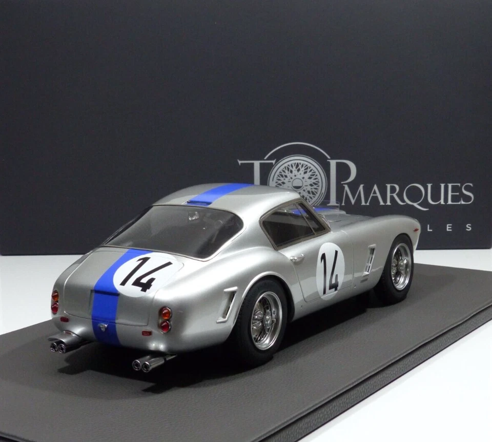 Ferrari 250 GT SWB 3.0L V12 #14 Argento 3° 24H LeMans 1961 1:12 Top Marques - Immagine 3 di 4