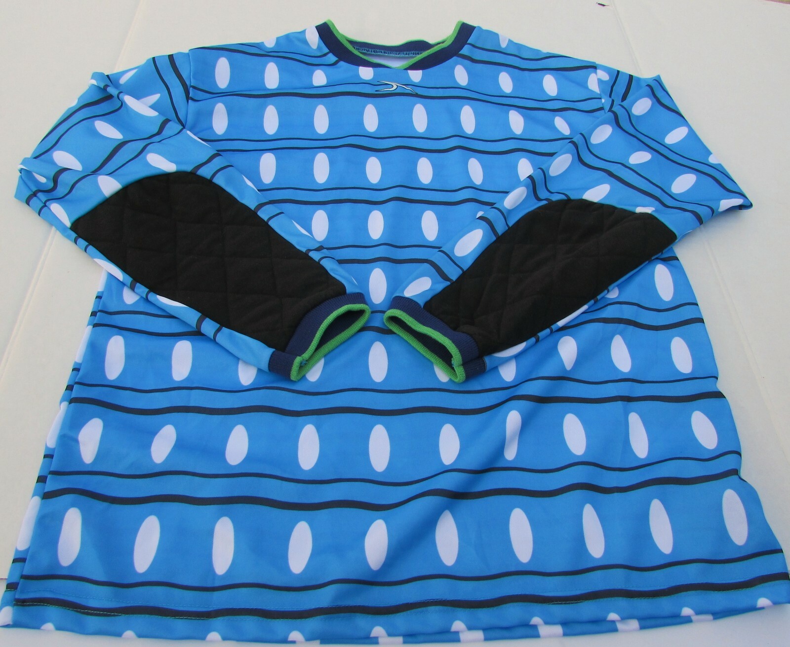SCORE American Soccer Co. Blue Padded Soccer Goalie Shirt Adult Small AS (LOC-H)