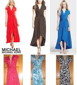 michael kors high low wrap dress
