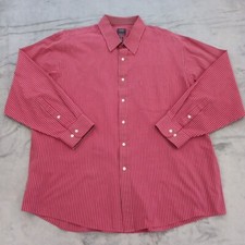 Arrow Shirt Mens 18.5 Pink Striped Long Sleeve Button Up Cotton Blend