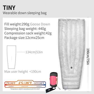AEGISMAX Wind Hard Tiny 2 Degree Down Sleeping Bag Camping