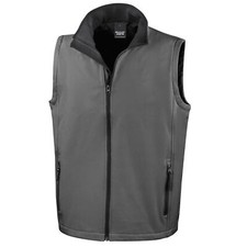 Mens Softshell Bodywarmer Showerproof Zip Pockets Windproof Jacket Gillet Result