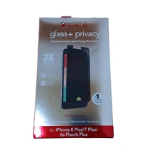 ZAGG InvisibleShield Glass+ Privacy Screen Protector Iphone 8+/7+/6s+/6+ Plus.
