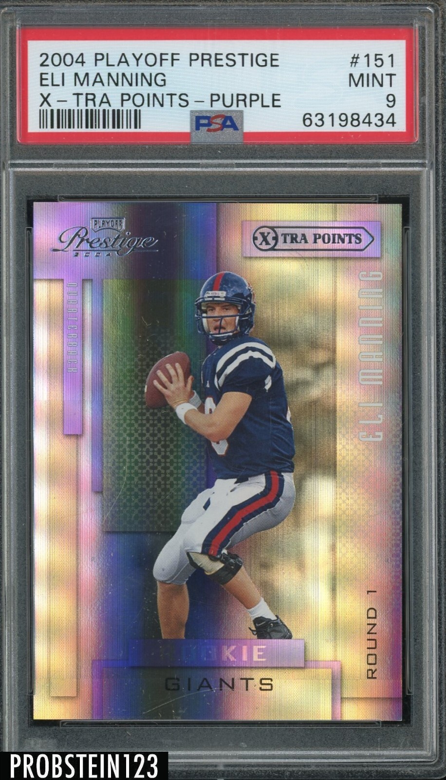 Eli Manning Playoff Prestige #151 X-Tra Points-Purple