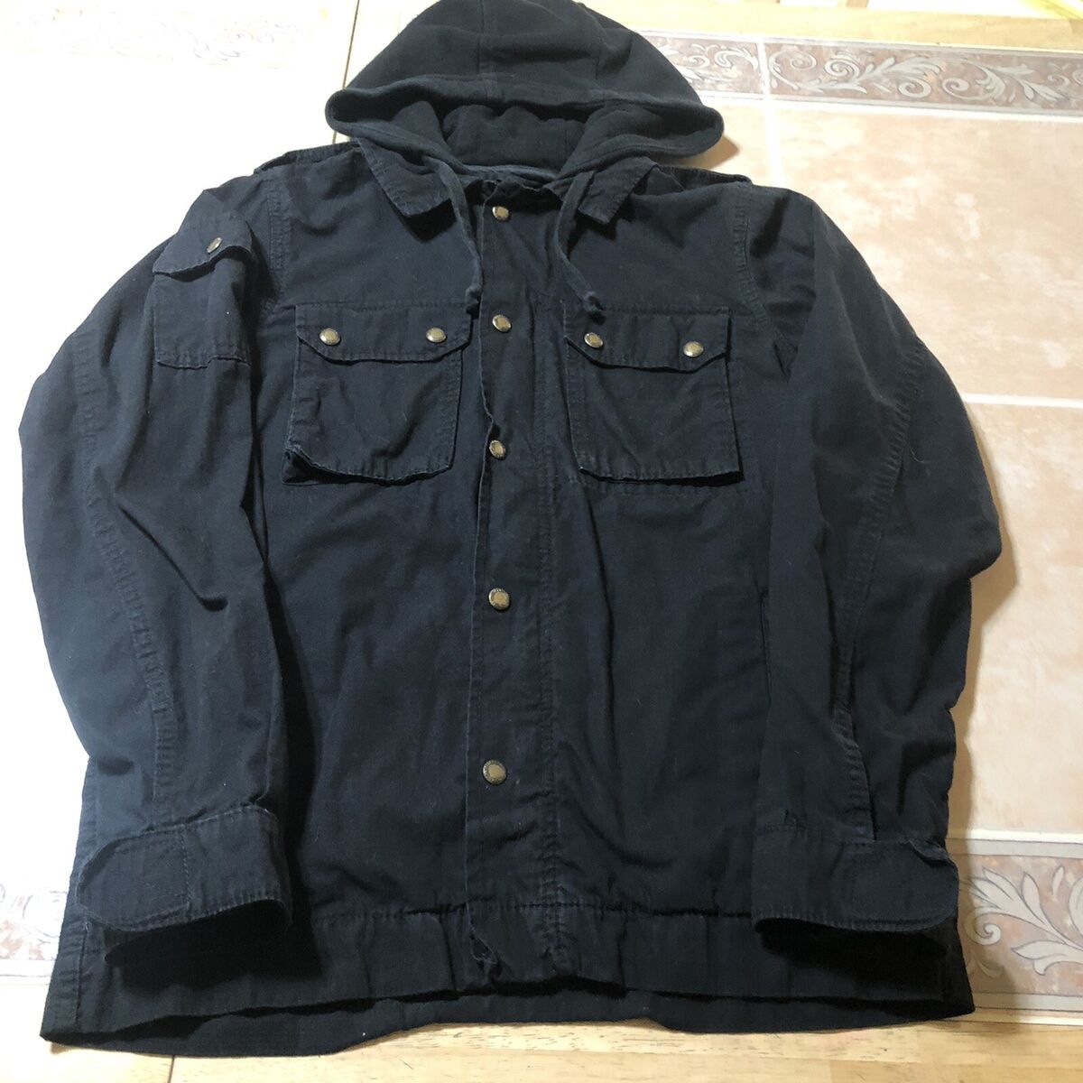 H & M (L.O.G.G.)LABEL OF GRADED GOODS COTTON JACKET WITH H & M (L.O.G.G.)LABEL OF GRADED GOODS COTTON JACKET WITH