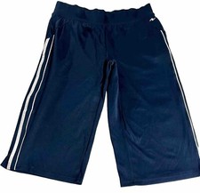 Athletic Works Running Capris Navy 2 White Stripes W30 X18 L 148.F