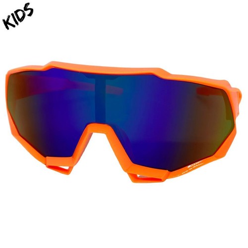 Kids Boys Girls Sports Baseball Cycling Retro Wrap Shield SUN GLASSES Ages 6-12 - Picture 2 of 6