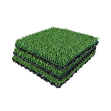 36Pcs Artificial Grass Turf Tiles Interlocking Set Synthetic Grass Tiles 12"x12"