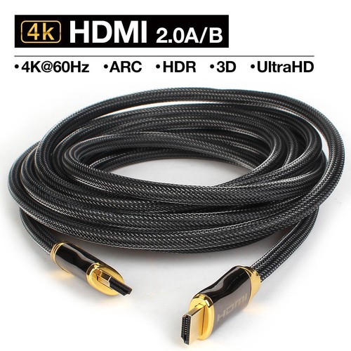 30ft Red Mesh HDMI Cable - 1.4 Version, 1080p, 3D Ready For Blu-ray, Xbox, HDTV