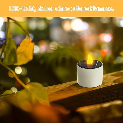 6 Stk Outdoor Wasserdicht Solar Power LED Teelichter Außen Kerzen Teelicht Licht - Bild 3 von 18