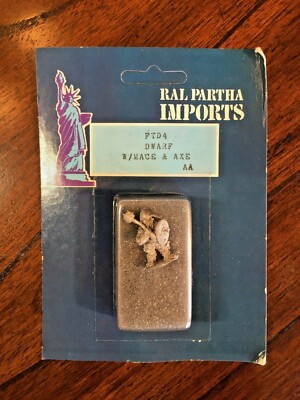 Ral Partha Imports DWARF w/MACE & AXE #FTD4 New in Package 