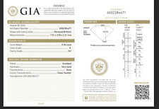 GIA CERTIFIED Natural Loose Diamond Brilliant Marquise Cut 7 x 3 mm E/SI1 0.30Ct 3240.00 per carat