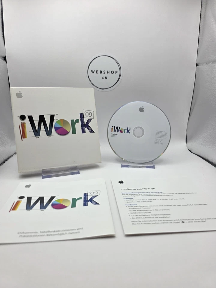 Apple | iWork '09 Vollversion | Pages, Numbers, Keynote | Gebraucht - Bild 2 von 3
