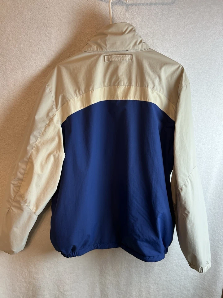 Chaqueta Abrigo Reversible Nautica Para Hombre XL Polar Azul Marino Beige Rompevientos Pesado Foto 3 de 4