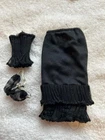 Vintage Barbie Black Lingerie Set, Half Slip, Bra and Panties