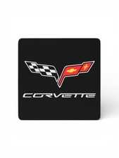 Corvette Coasters Muscle Car Logo Set 3D Printed Vibrant Colors Gift