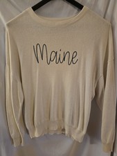 Town Pride Women’s XL “Maine” Embroidered Sweater Made in USA