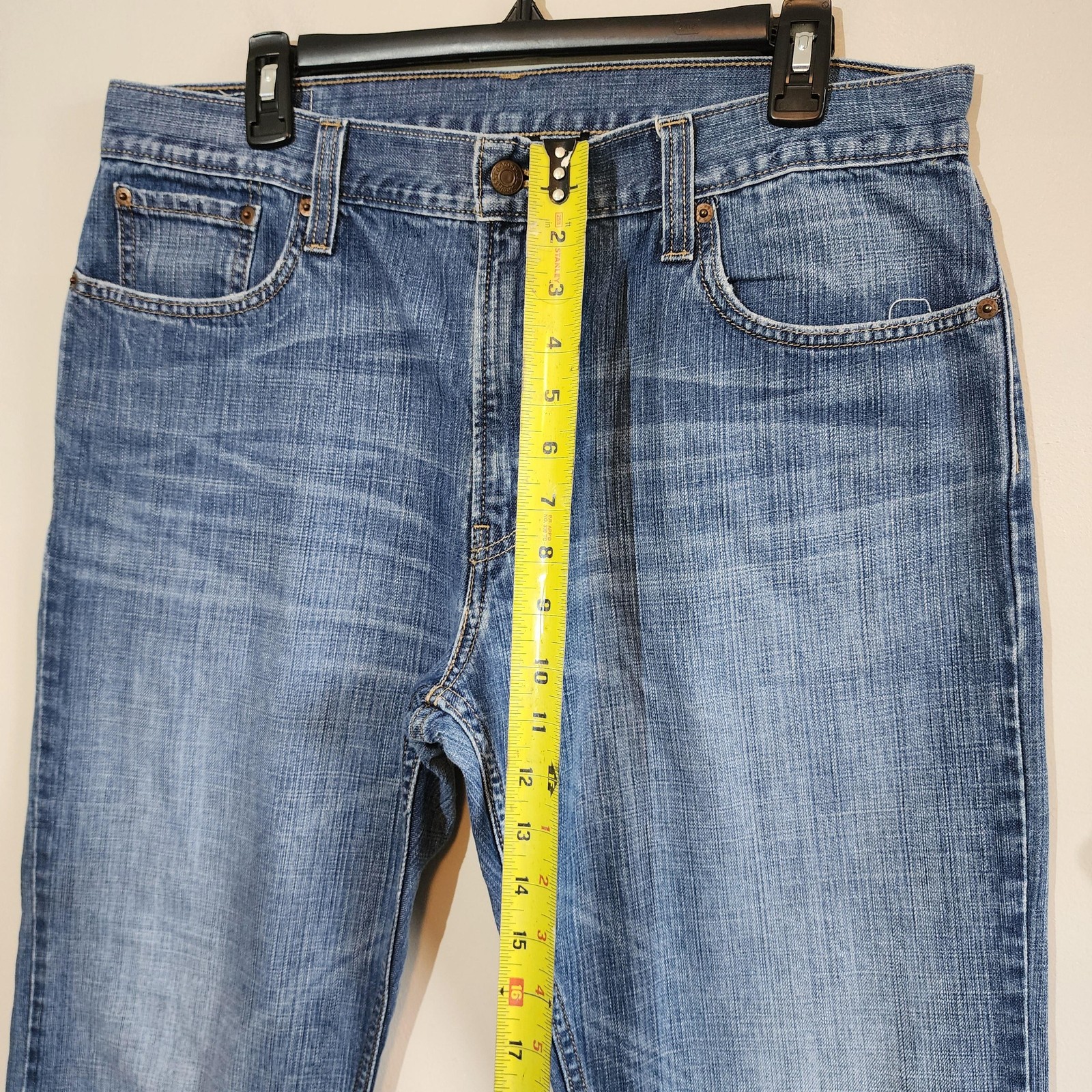 Levis 527 Jeans Mens 36x32 Blue Bootcut Denim Stretch Classic Medium Wash Pants image 8