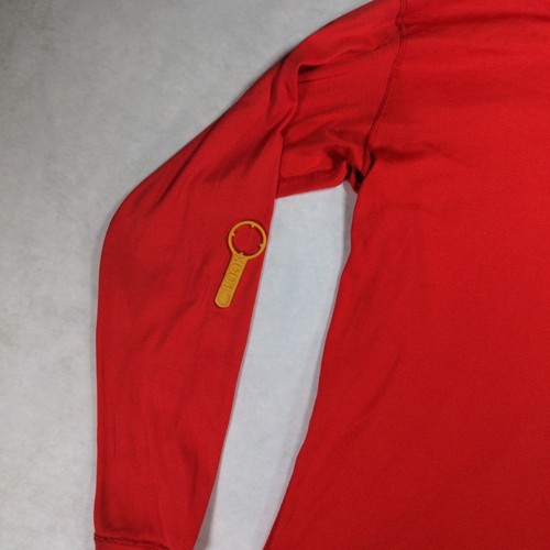 Pull vintage Patagonia Capilene homme grand rouge 1/4 zip manches longues couche de base - Photo 10 sur 24