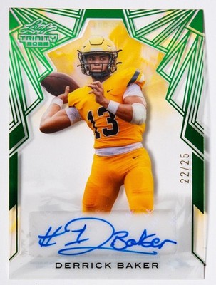 Derrick Baker Auto 22/25 2025 Leaf Trinity Acetate Prospect