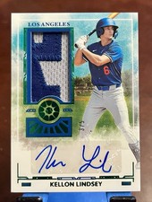2025 PANINI BOYS OF SUMMER #PM-KLS KELLON LINDSEY PATCH AUTO GREEN /5 DODGERS🔥