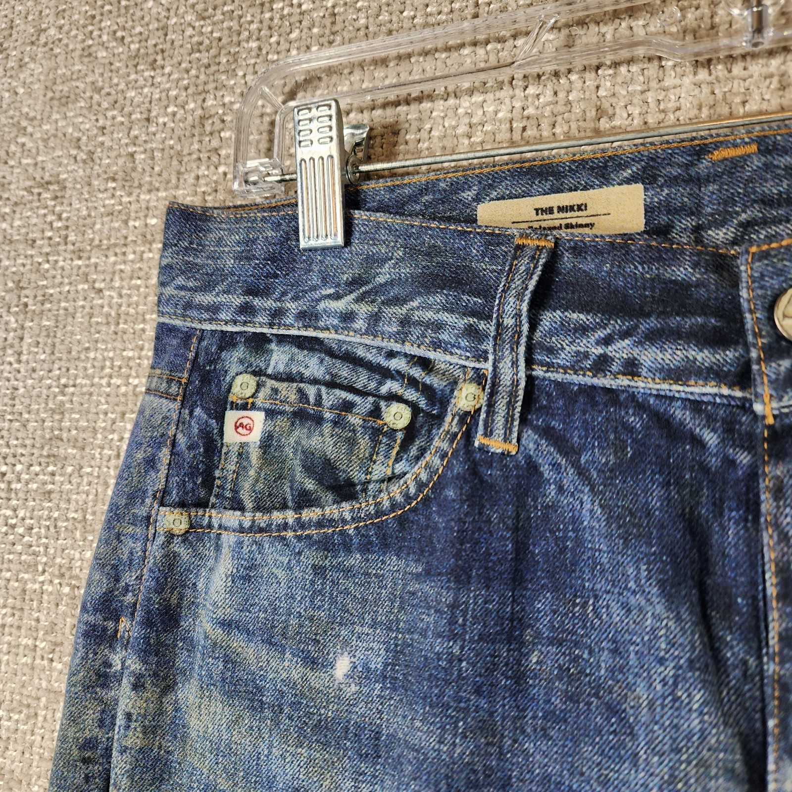 AG Adriano Goldschmied The Nikki Digital Luxe Denim Jeans Womens 26R NWT (30x32) image 2
