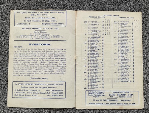 Everton v Wolverhampton Wanderers 1946/47 (1st Division) - Picture 2 of 6