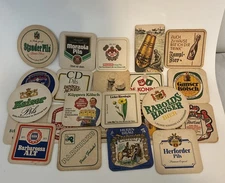 Lot Of 23 Vintage Craft Beer Coasters Bar Pub Advertising Breweriana Used Lot #1