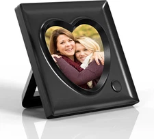 Picture Frame Personalized Voice 20S Recordable, 3.9X3.9 Love Heart Shape Gifts 