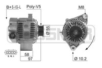 Messmer Lichtmaschine Generator 70A 14V FüR Toyota RAV 4 I 2.0 4WD 2.2 2.0I