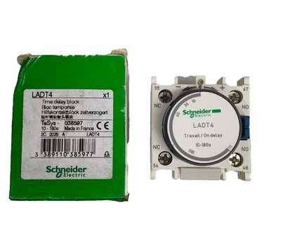 SCHNEIDER ELECTRIC LADT4 ADD ON CONTACTOR TIMER TIMING 10-180S FAST SHIPPING - Image 1 of 4