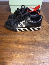 OFF WHITE Virgil Abloh Vulcanized Calf Leather Sneakers Shoes Size 36/M4