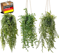 KüNstliche HäNgepflanze 3Er Set FüR Wohnzimmer Balkon Zimmer Dekoration
