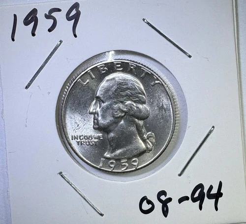 1959 25c SILVER Washington Quarter UNCIRCULATED (08-94)