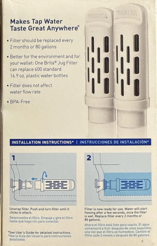 2-Pack Brita Universal Jug Cooler Replacement Filters JUGRPLB4 - Image 2 of 2
