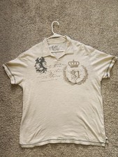 Guess Vintage Embroidered XL Beige Mens Dress  Shirt