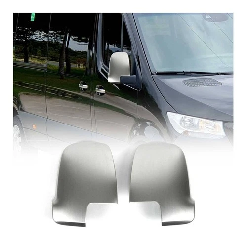2019-2025 Mercedes Sprinter W907 910 Side Mirror Cover Caps Brushed Stainless St