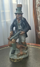 Weinflasche Keramik. Figur Jäger. Italien. Neuwertig