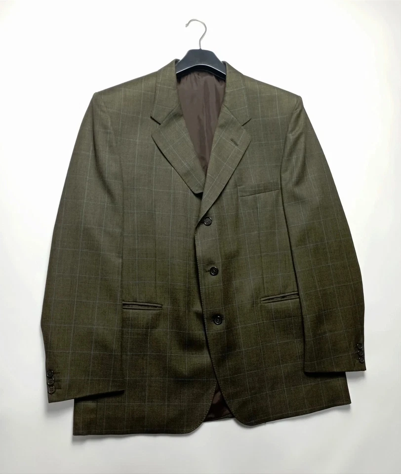 Gieves & Hawkes Tweed Blazer Savile Row London Green Size 48 - Image 4 of 4