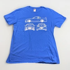 R33 Skyline GTR JDM Legend Drift Tuning Car S/S Unisex Blueprint T-Shirt Size XL