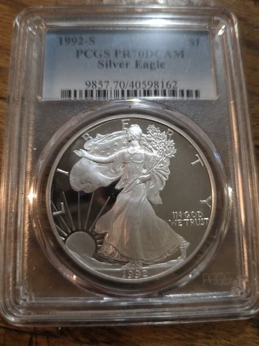 1992-S PF70 DCAM American Silver Eagle PCGS