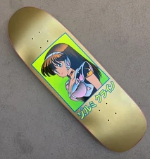 JK Industries Dream Girl Gold Skateboard Deck Jeremy Klein Hook Ups Birdhouse