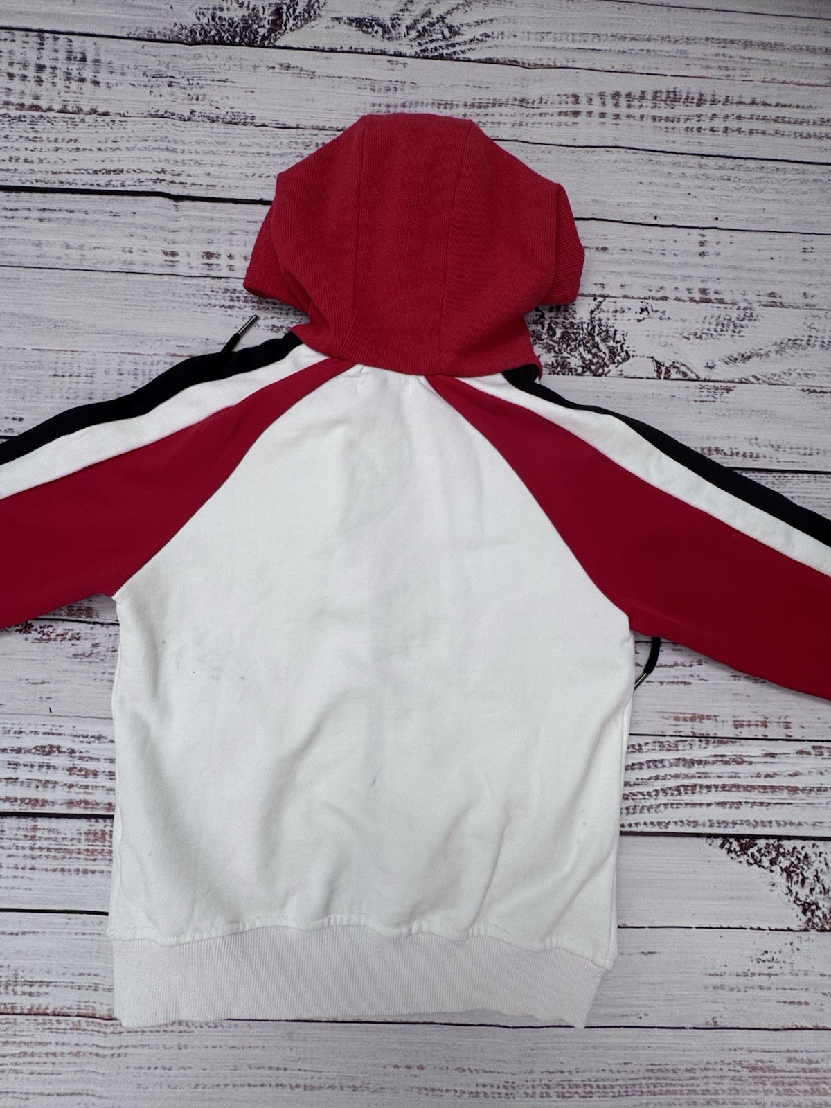 BURBERRY  Boys Full Zip Color Block Hoodie Size 8Y 130/65 White Red thumbnail 5