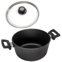 Eurolux Kochtopf Beschichtet Induktion 28 Cm Guss Topf Antihaft Aluguss & Deckel