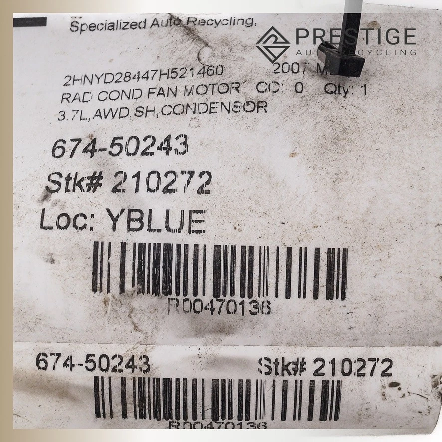 Motor ventilador radiador ACURA MDX 2007-2013 con cubierta derecha 38611-RYE-A01 Foto 3 de 3