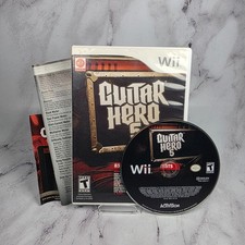 Guitar Hero 5 (Nintendo Wii, 2009) Complete With Damaged Manual