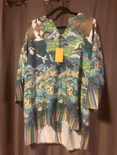 CITRON SANTA MONICA BLOUSE FLORAL DESIGN MULTI COLOR SIZE 1X