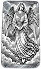 10 ozt 999 Fine Silver Art Bar - Guardian Angel - ADAMO
